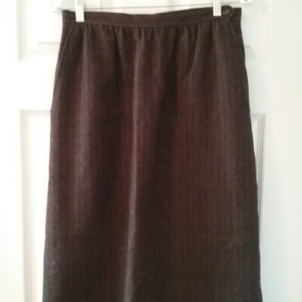 Vintage Tweed Wool Pencil Skirt - Lord and Taylor
